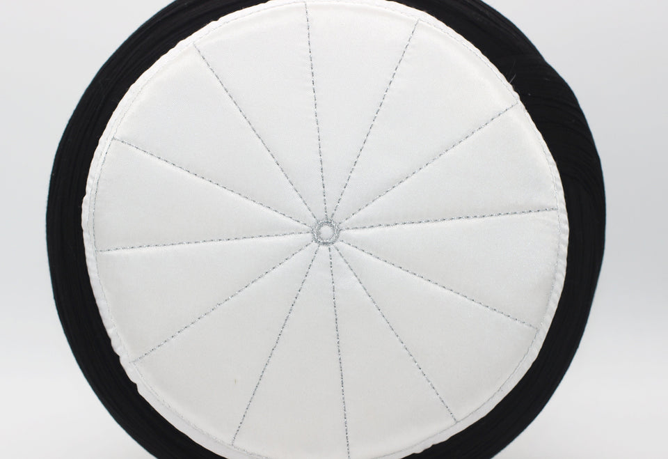 Handmade White&Black Sarik, imamah sarik, Kufi Cap, Muslim Men's Hat Cap, Skullcap, Classic Imamah, Islamic Hat, Muslim hat, kofi