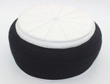Handmade White&Black Sarik, imamah sarik, Kufi Cap, Muslim Men's Hat Cap, Skullcap, Classic Imamah, Islamic Hat, Muslim hat, kofi