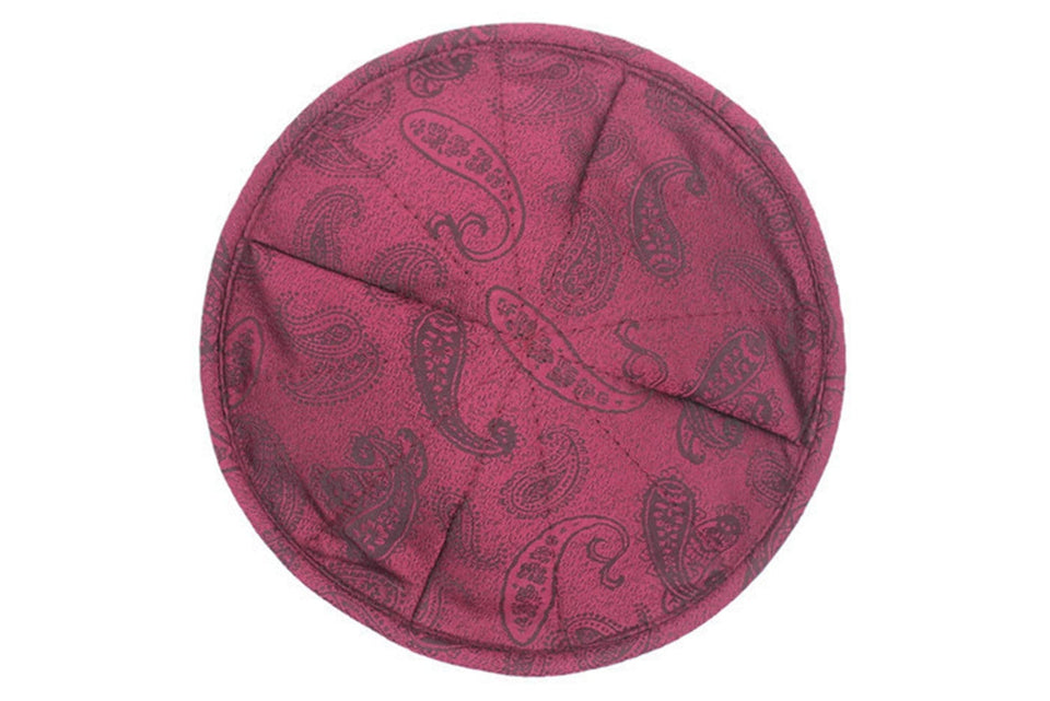 Handmade Red Muslim Kufi Hat Taqiya Takke Peci Rigid Prayer Cap, Turkish Muslim Islamic Hat Skull Cap