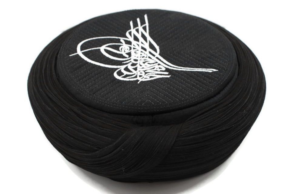 Handmade Ottoman Tugra Imamah, Unique Islamic Art, Imam Pagri Islamic Men's Head Wear