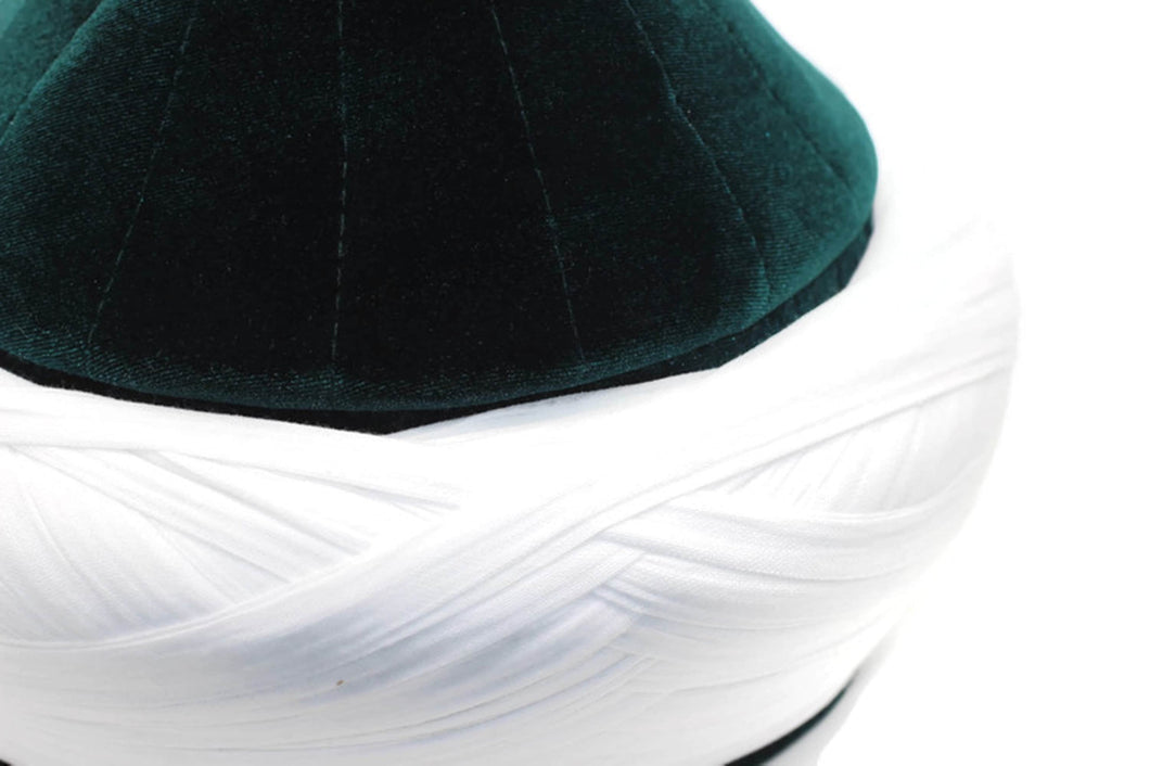 Handmade Green Naqshbandi Cap, Cyprus Imamah, Unique Islamic Art, Imam Pagri Islamic Men's Head Wear