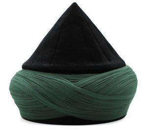 Handmade Naqshbandi Cap, Black Cyprus Imamah, Unique Islamic Art, Imam Pagri Islamic Men's Head Wear