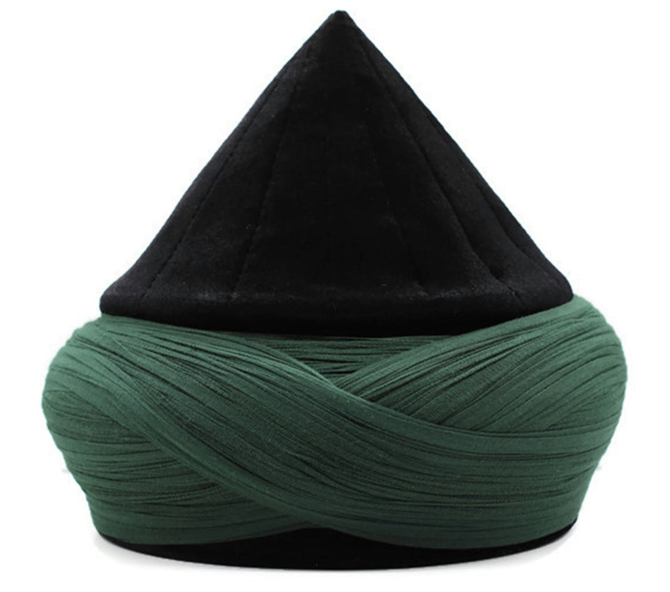 Handmade Naqshbandi Cap, Black Cyprus Imamah, Unique Islamic Art, Imam Pagri Islamic Men's Head Wear