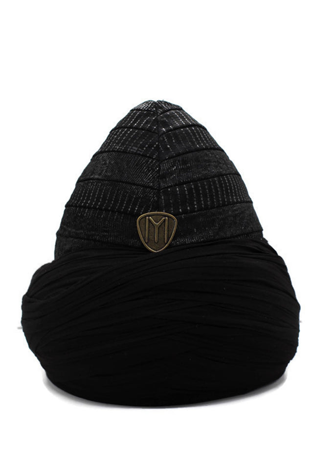 Handmade Black Ertugrul Cap, Leather Resurrection Imamah, Original Dirilis Islamic Cap