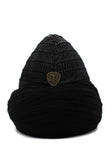 Handmade Black Ertugrul Cap, Leather Resurrection Imamah, Original Dirilis Islamic Cap