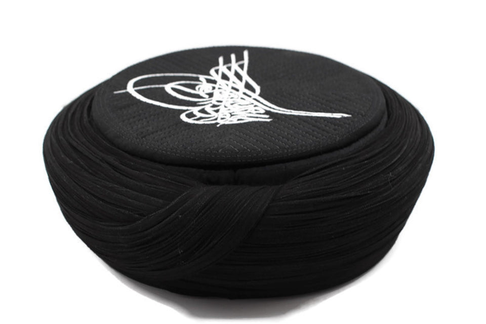 Handmade Ottoman Tugra Imamah, Unique Islamic Art, Imam Pagri Islamic Men's Head Wear