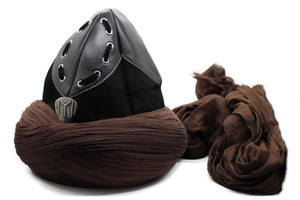 Leather Brown Ertugrul Cap, Resurrection Imamah, Original Dirilis Islamic Cap, Muslim Hat