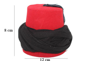 Handmade Miniature Imamahs, BlackMini Little Fez, Moorish Fez, Islamic Home Decor, Eid Gift