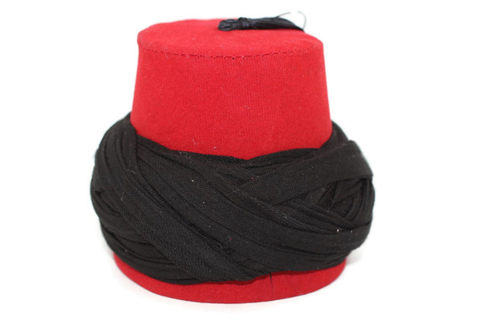 Handmade Miniature Imamahs, BlackMini Little Fez, Moorish Fez, Islamic Home Decor, Eid Gift