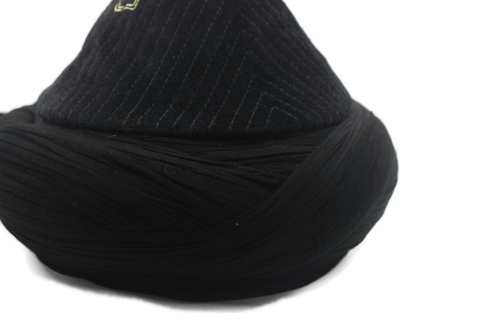 Black Mens Haqqani Imamah, Cyprus Style Islamic Cap, Unique Islamic Art, Haqqani Sufi Order, Islamic Men's Head Wear
