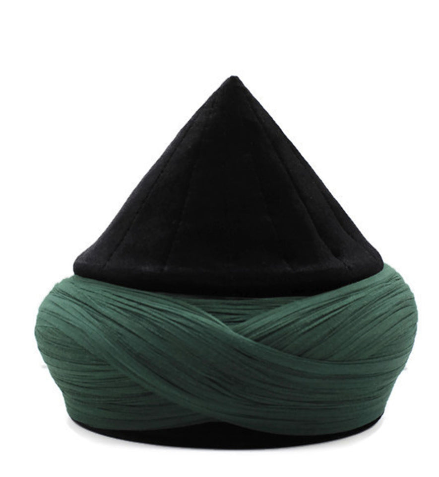 Handmade Naqshbandi Cap, Black Cyprus Imamah, Unique Islamic Art, Imam Pagri Islamic Men's Head Wear
