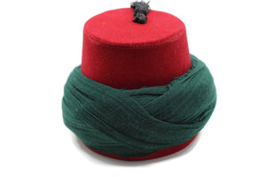 Handmade Miniature Imamahs, Green Mini Little Fez, Moorish Fez, Islamic Home Decor, Eid Gift
