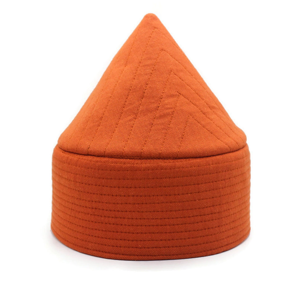 Orange Naqshibandi Kufi Muslim Takke Peci Kofia Hat Topi, Dervish Clothing, Haqqani Sufi Hat