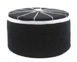 Black and White Kufi Muslim Takke Peci Kofia Hat Topi, Muslim Clothing, Islamic Wear, Islamic Gift, Mens Hat
