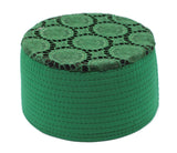 Green Laced Kufi Cap, Muslim Takke Peci Kofia Hat Topi, Modest Clothing, Muslim Hat Hat, Islamic Mens Hat