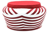 Red and White Imamah Sunnah Hat, Unique Islamic Art, Imam Pagri Islamic Men's Head Wear, Fez Hat, Naqshibandi Taj