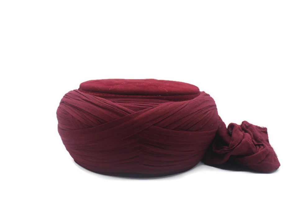 Saladin Bordeaux Syrian Style Imamah, Unique Islamic Art, Imam Pagri Imama, Muslim Hat, Sunnah Cap, Prayer Hat, Islamic Gift
