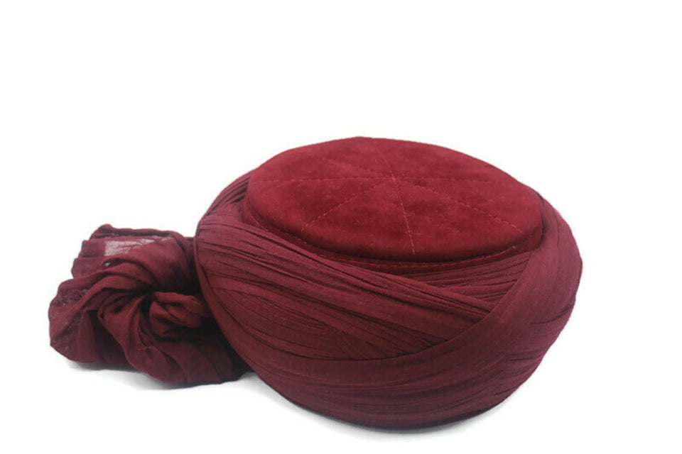 Saladin Bordeaux Syrian Style Imamah, Unique Islamic Art, Imam Pagri Imama, Muslim Hat, Sunnah Cap, Prayer Hat, Islamic Gift