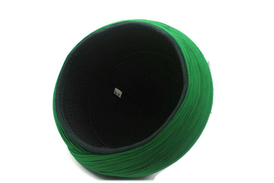 Handmade Green-Green Naqshbandi Cap, Cyprus Imamah, Unique Islamic Art, Ceremony Cap, Imam Pagri Islamic Men's Head Wear