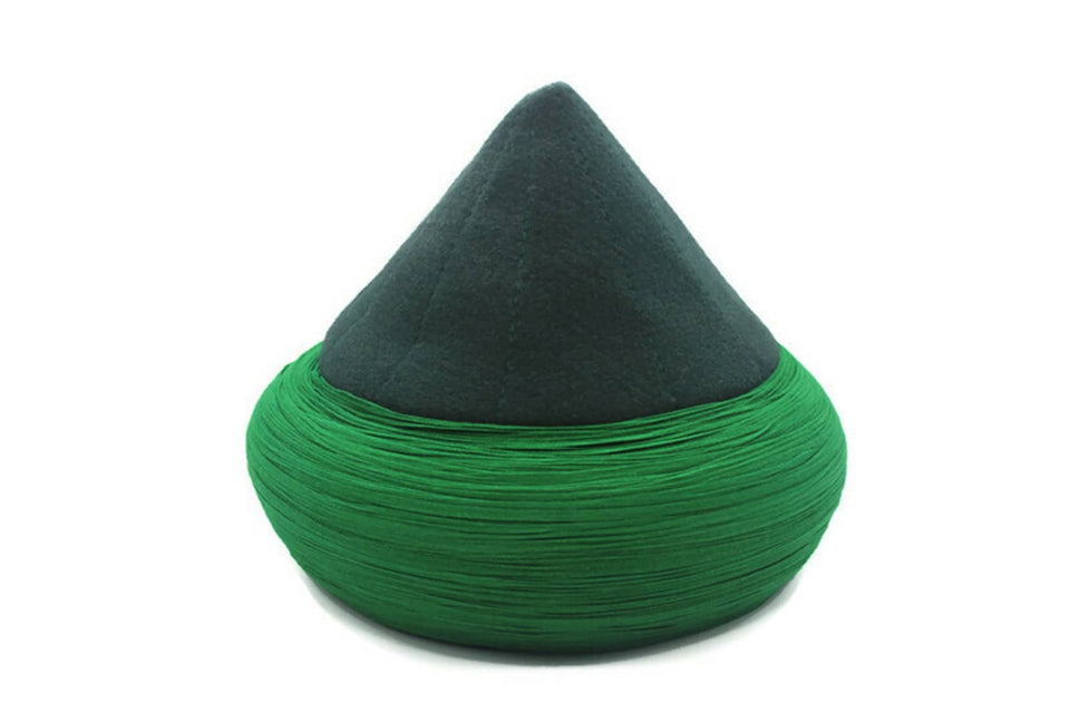 Handmade Green-Green Naqshbandi Cap, Cyprus Imamah, Unique Islamic Art, Ceremony Cap, Imam Pagri Islamic Men's Head Wear