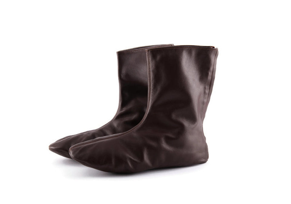 Womens Calfskin Slippers | Brown Leather House Shoes | Leather Boots | Winter Socks | Leather Socks | Sandals | Barefoot Slipper Seers