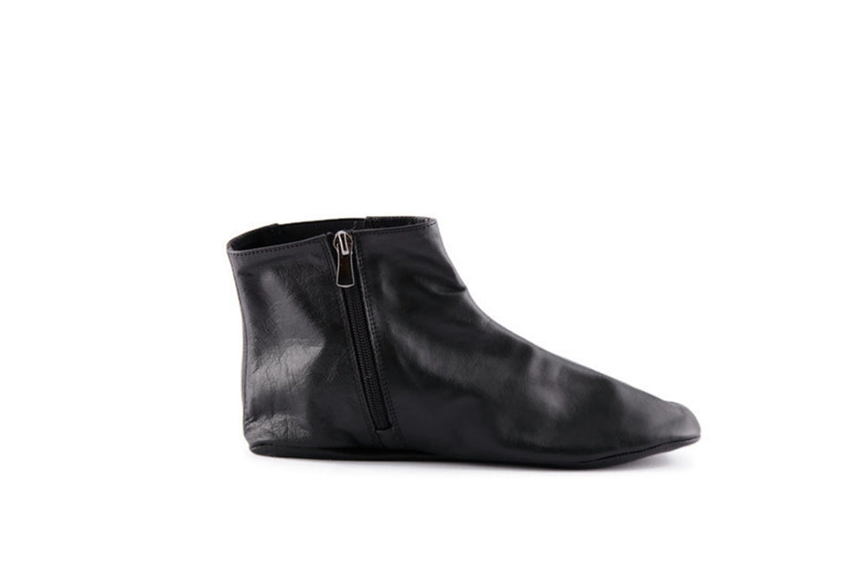 Genuine Leather Black Feet Warmer Women Size| winter socks | foot warmers socks | Islam Mest Shoes | Slippers Khuffain | Leather Socks