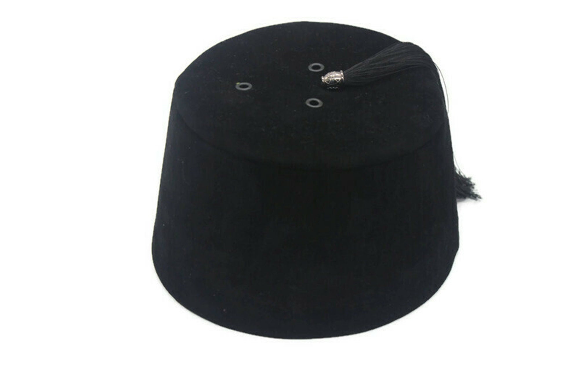 Autentico cappello egiziano turco nero Fez Tarboush nappa nera