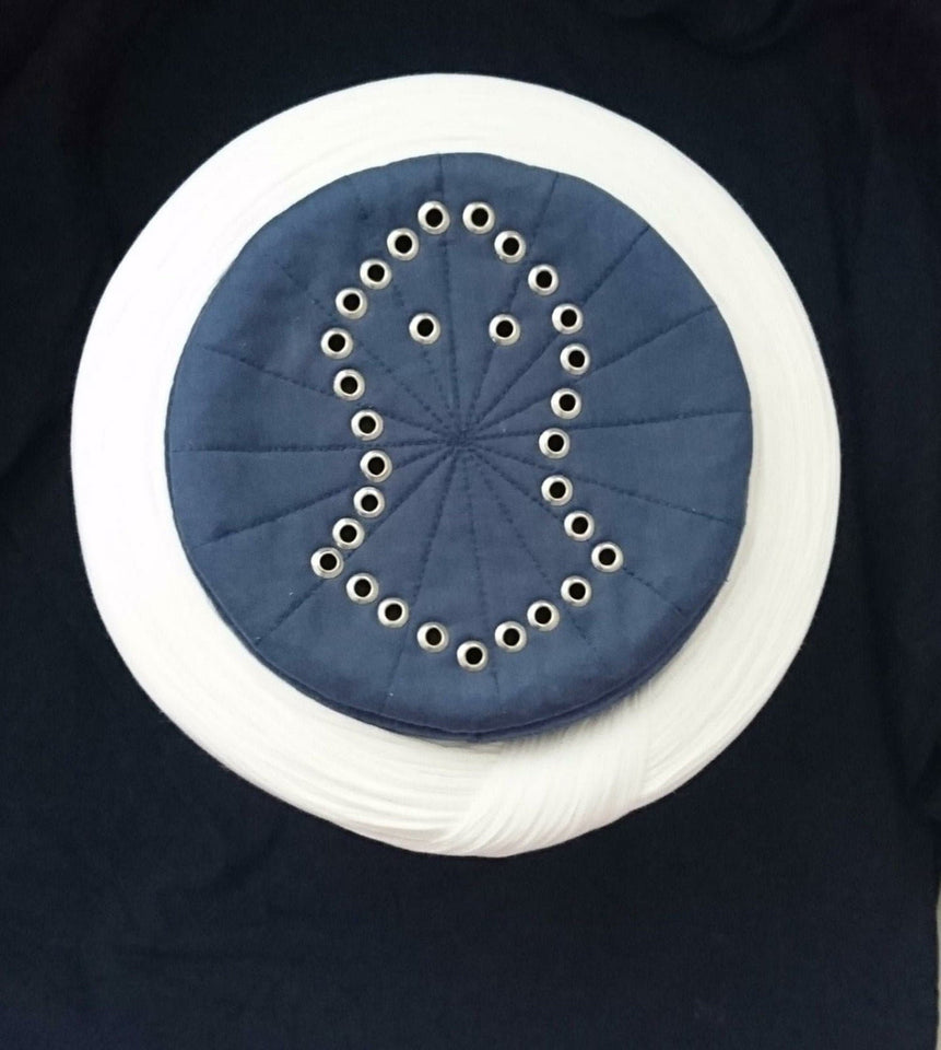Nalayn Blue Mens Imamah, Ismailaga Style Islamic Cap, Unique Islamic Art, Nalain Naqshibandi Hat, Islamic Men's Head Wear, Eid Gift
