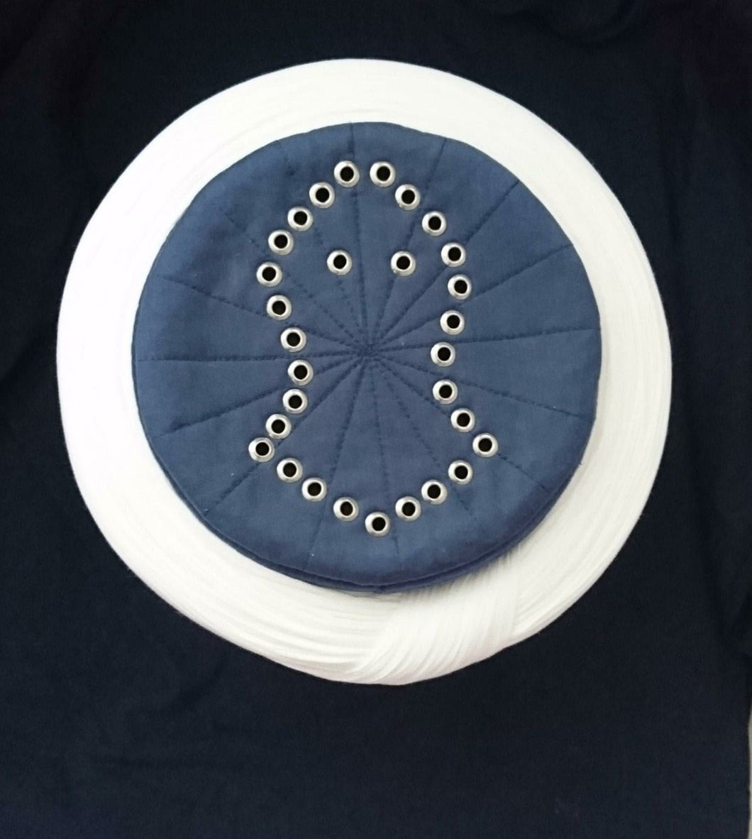 Nalayn Blue Mens Imamah, Ismailaga Style Islamic Cap, Unique Islamic Art, Nalain Naqshibandi Hat, Islamic Men's Head Wear, Eid Gift