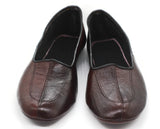 Lux Genuine Leather Bordeaux Feet Warmer with Women Size | Winter Socks | Winter Shoes | Unisex House Slippers | Handmade Leather Socks