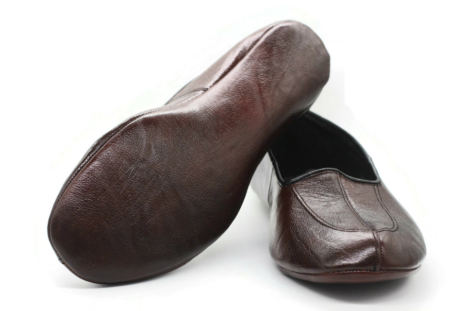 Lux Genuine Leather Bordeaux Feet Warmer with Women Size | Winter Socks | Winter Shoes | Unisex House Slippers | Handmade Leather Socks