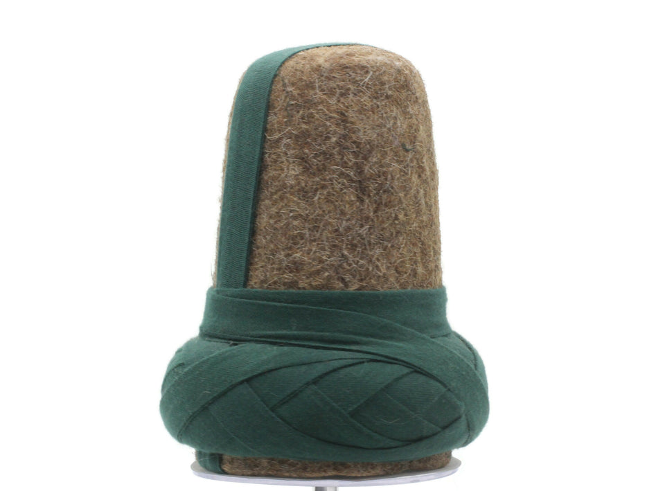 Genuine Handmade Sufi Whirling Dervish Hat, MINI Mawlawiyya Cap, Original Turban Hat DESTAR, Islamic Table Ornaments