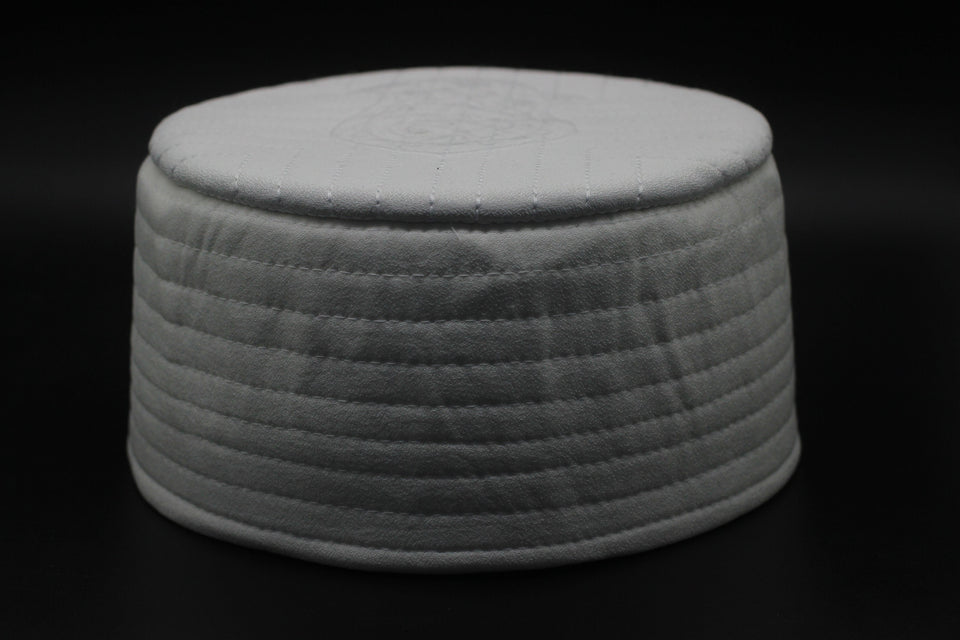 Pure White Nalain Pak Kufi Cap, Muslim Mens Hat, Prayer Cap, Islamic Hat for Men, Muslim Mens Clothing, Rigid Turban for Wrapping