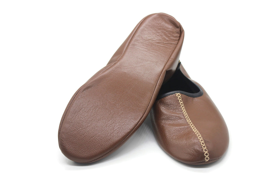 Genuine Leather Babouche Slippers Handmade from Soft Leather, Traditional babouche slippers, WOMENS traditional shoes, Home Shoes