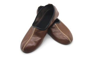 Genuine Leather Babouche Slippers Handmade from Soft Leather, Traditional babouche slippers, WOMENS traditional shoes, Home Shoes