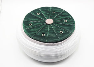 Handmade Green Velvet Imamah, Unique Islamic Art, Imam Pagri Imama Emama Islamic Men's Head Wear