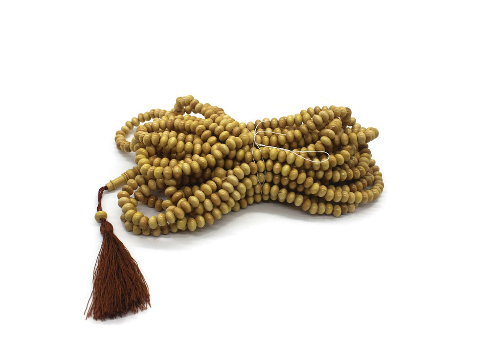 1000 Beads Boxwood Tree Prayer Beads, Light Brown 10x7 mm Tasbih Prayer Beads with 1000 Beads Misbaha Rosary Tasbeeh, Islamic Gift