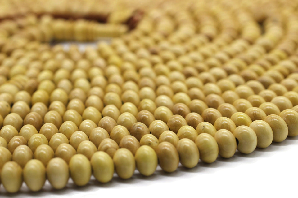 10x7 mm Light Brown Boxwood Tree Tasbih, Prayer Beads with 1000 Beads Misbaha, Rosary Tasbeeh, Wooden Muslim Prayer Beads