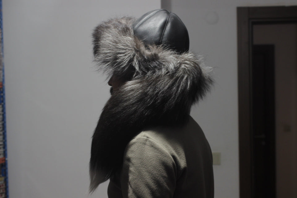 Osman Batur Genuine Leather Astrakhan Cap, Caucasian Russian Kubanka, Karakul Hat Winter Cap, Cossack Winter Hat Papaha