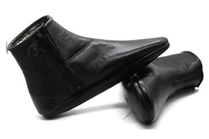 Plush Faux Fur Leather Slippers, Thicker Leather Feet Warmer, MENS Winter socks, Indoor Slippers, Khuffain, Wudu Socks, Home Shoes