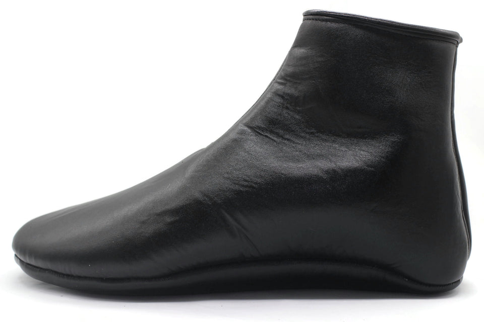 Genuine Lamb Fur Leather Slippers, Thicker Leather Feet Warmer, WOMENS Winter socks, Indoor Slippers, Khuffain, Wudu Socks, Home Shoes