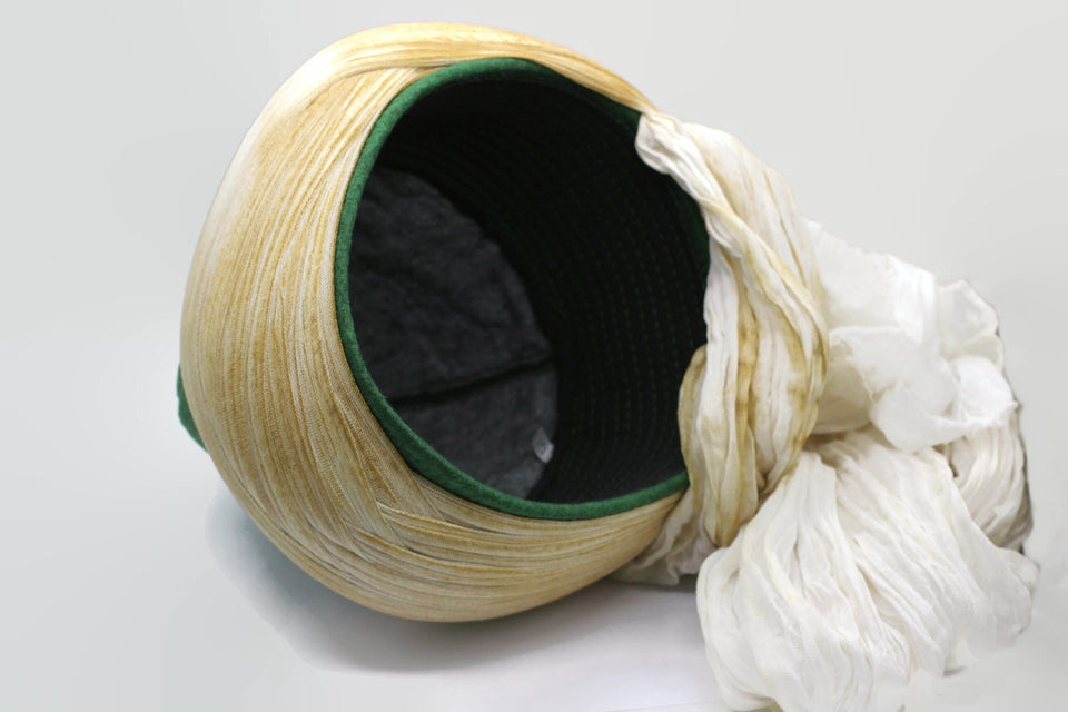 Handmade Green Yunus Emre Imamah, Unique Islamic Art, Imam Pagri Imama Emama Islamic Men's Head Wear, Genuine Felt Hat