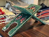 Green Velvet Cover Holy Quran Reading Desk | Quran Holder Book Stand Rihal Rehal | Wooden Quran Stand Lectern