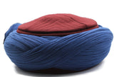 Saladin Blue & Bordeaux Imamah, Unique Islamic Art, Imam Pagri Islamic Men's Head Wear, Sunnah Hat, Muslim Gift