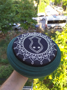 Prewrapped Nalayn Nalain Shareef Imamah, Black and Green Islamic Hat, Unique Islamic Art, Imam Pagri Imama Emama Islamic Men's Head Wear