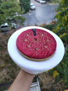 Classic Islamic Hat with Embroidery, Egyptian Turkish Red Fez Tarboush Hat, Imamah Kufi Cap Islamic Clothing Tarboosh