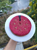 Classic Islamic Hat with Embroidery, Egyptian Turkish Red Fez Tarboush Hat, Imamah Kufi Cap Islamic Clothing Tarboosh
