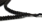 Matte Black Genuine Olive Wood Beads with a tassel, 99 Beads Misbaha Tasbih Zikr Tasbeeh Tesbih 7.5 mm Dhikr Prayer Beads