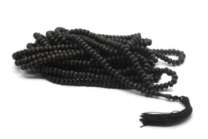 Matte Black Genuine Olive Wood Beads with a tassel, 1000 Beads Misbaha Tasbih Zikr Tasbeeh Tesbih 7.5 mm Dhikr Prayer Beads