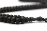 Matte Black Genuine Olive Wood Beads with a tassel, 99 Beads Misbaha Tasbih Zikr Tasbeeh Tesbih 7.5 mm Dhikr Prayer Beads